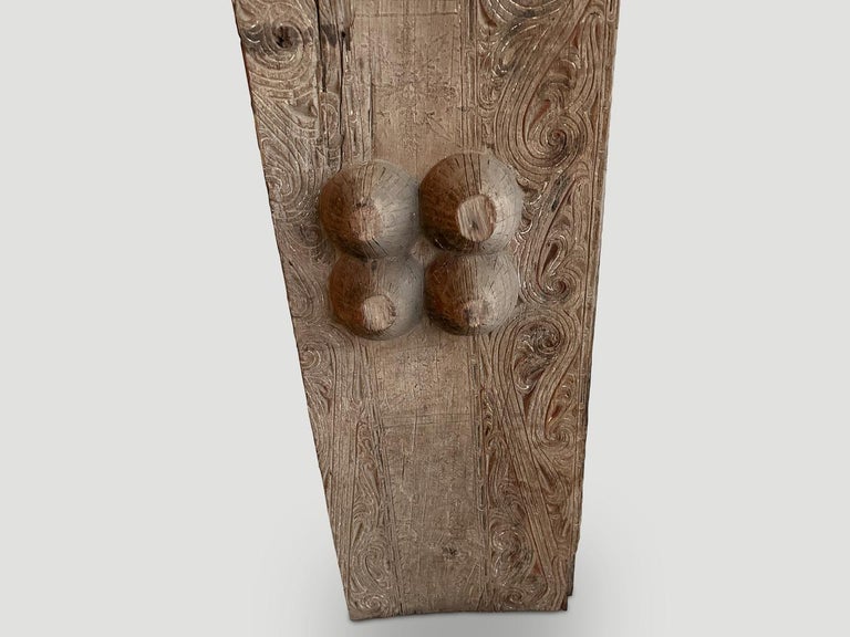 Andrianna Shamaris Ancient Hand Carved Batak Panel or Console Table For