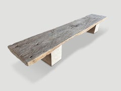 Andrianna Shamaris Ancient Teak Wood Bank oder Couchtisch