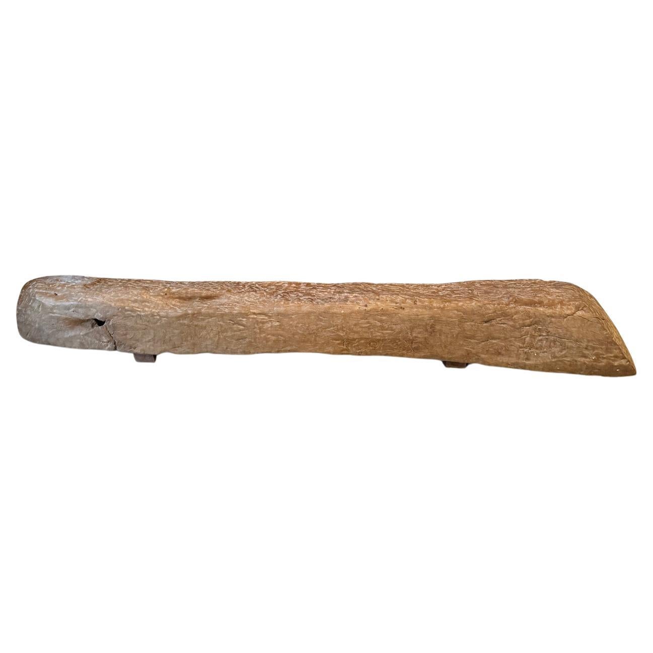 Andrianna Shamaris Ancient Teak Wood Log Bench