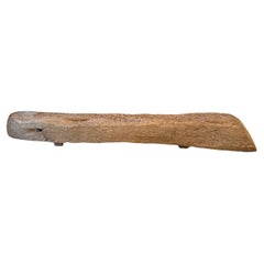 Ancien banc à bûches en bois de teck Andrianna Shamaris