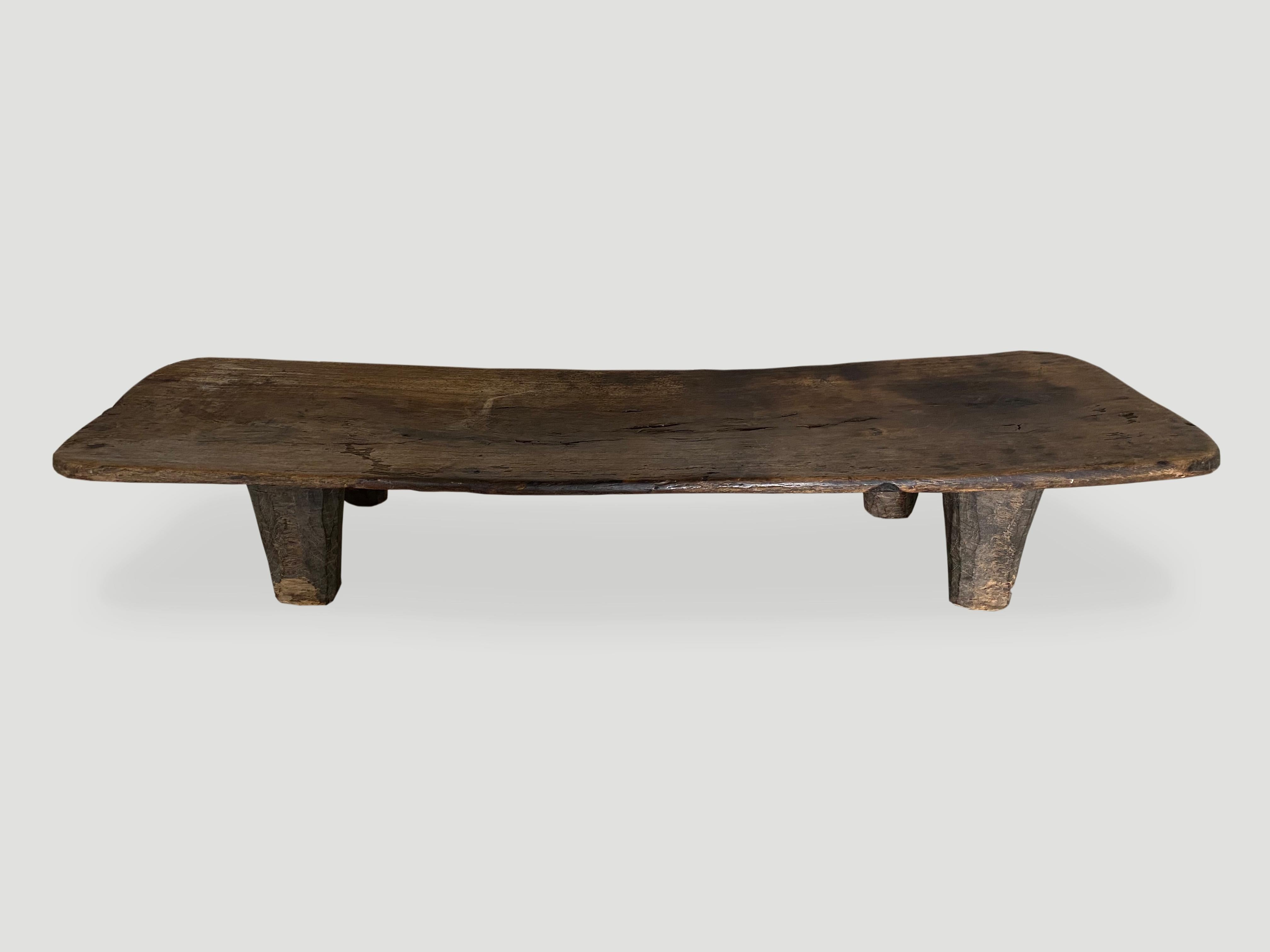 Wood Andrianna Shamaris Antique African Bench, Coffee Table or Daybed