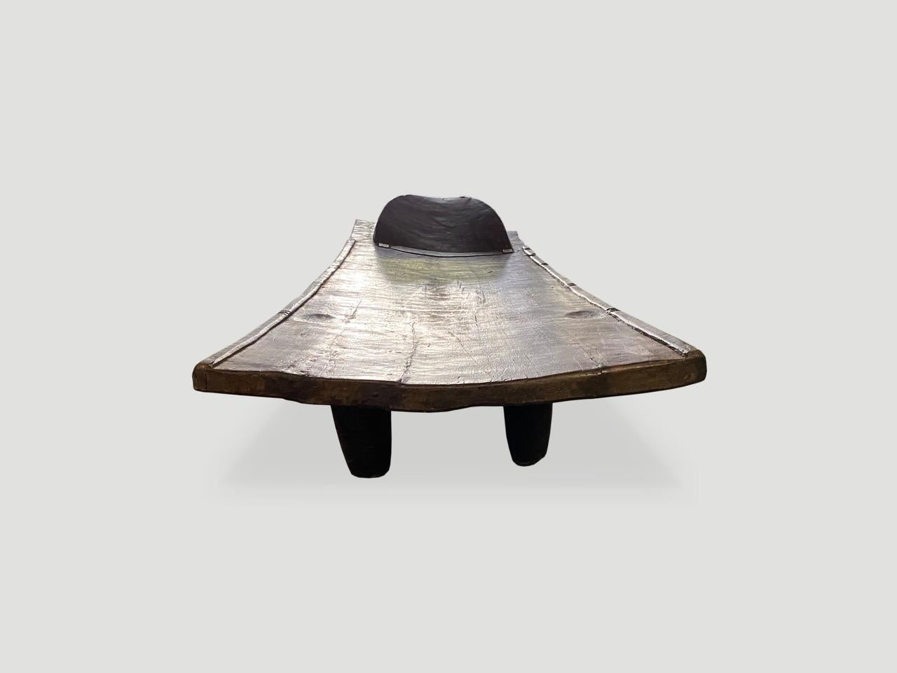 Andrianna Shamaris Antique African Iroko Wood Senufo Bed 1