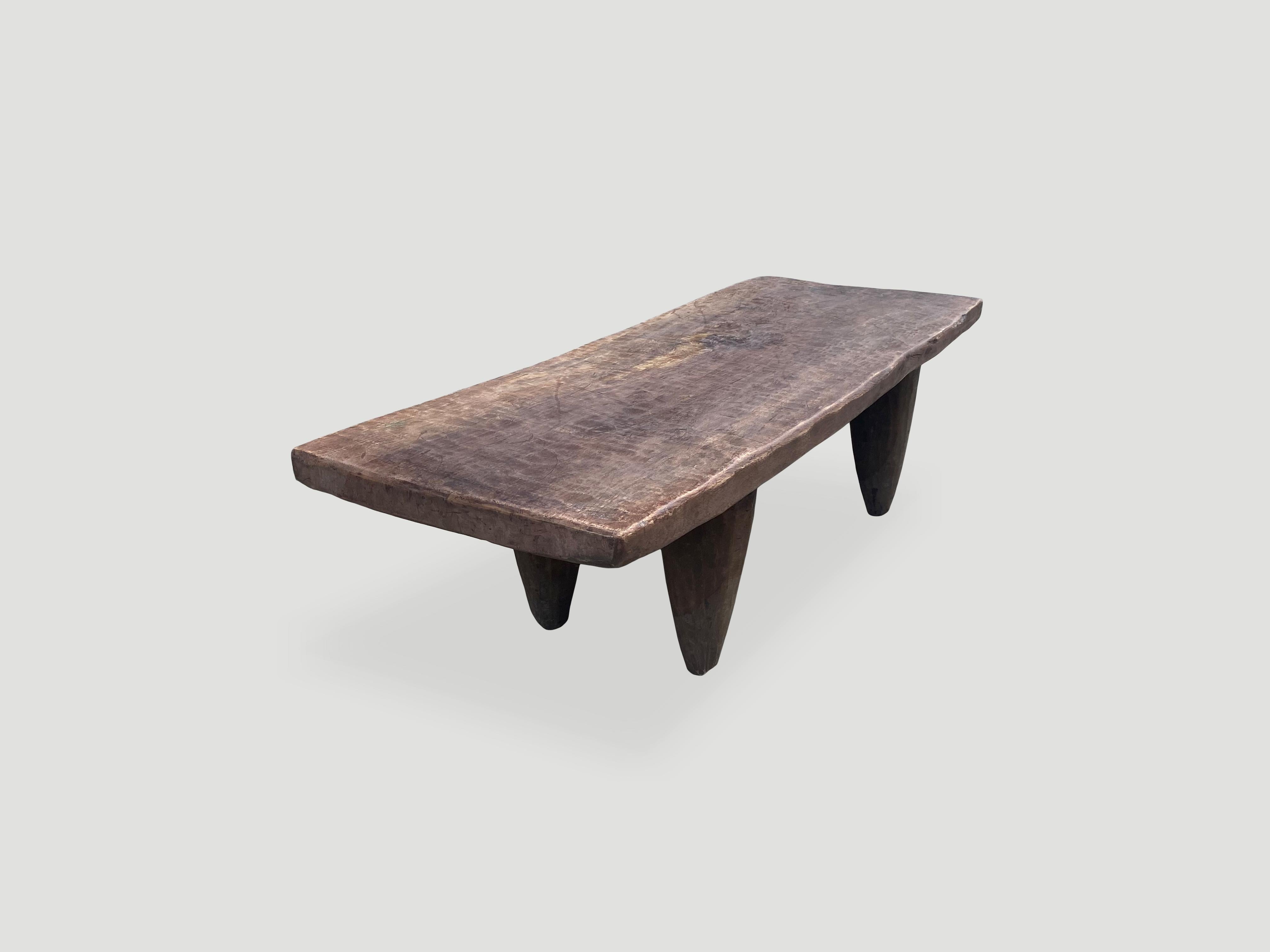 Andrianna Shamaris Antique African Iroko Wood Senufo Coffee Table or Bench In Excellent Condition In New York, NY