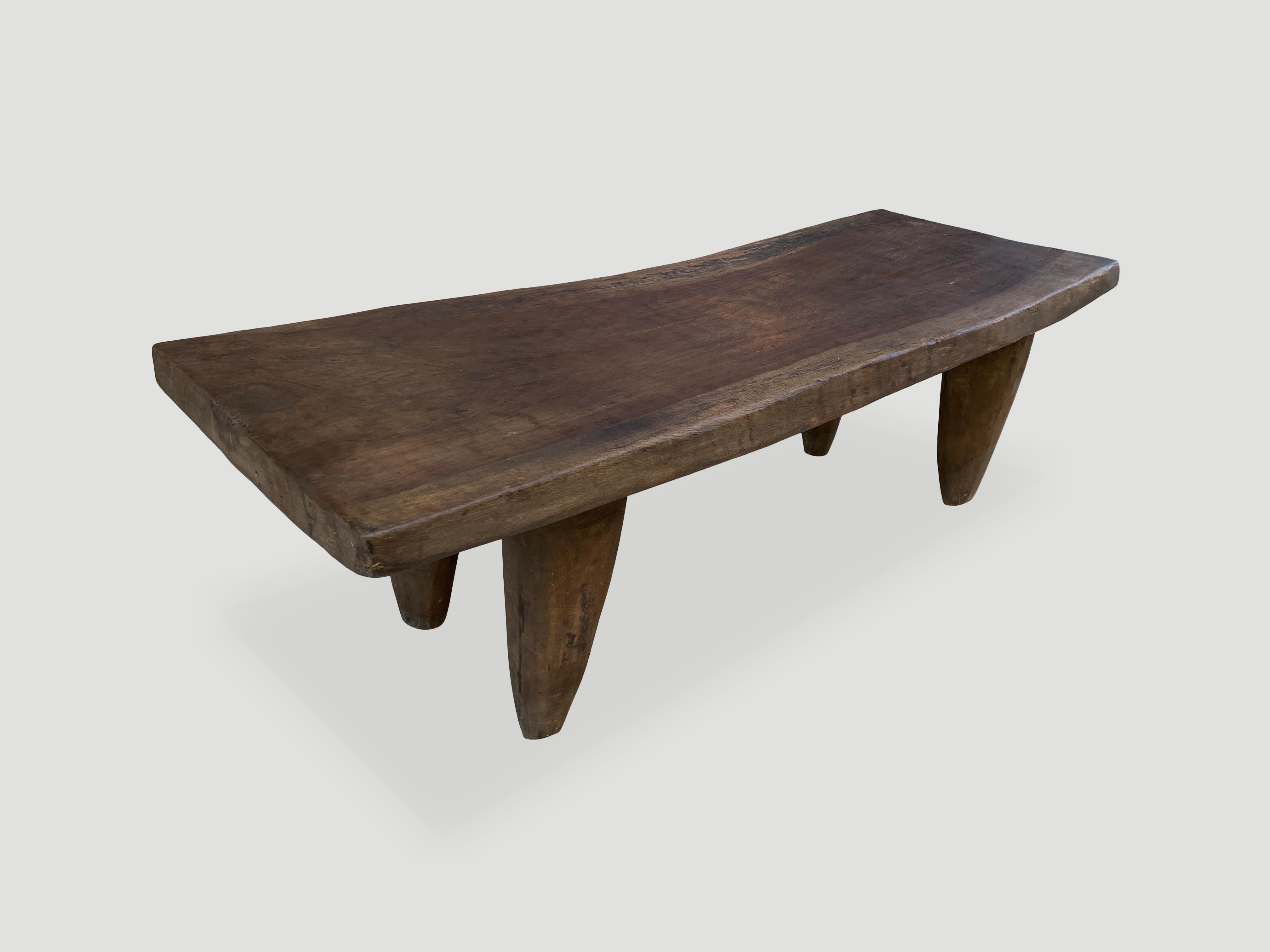 Andrianna Shamaris Antique African Iroko Wood Senufo Coffee Table or Bench In Excellent Condition In New York, NY