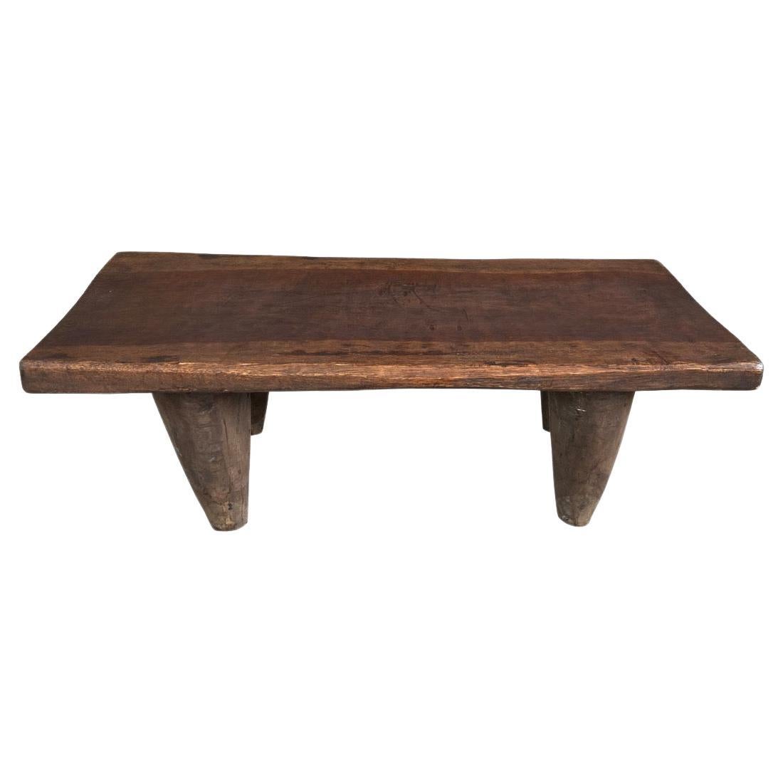 Andrianna Shamaris Antique African Iroko Wood Senufo Coffee Table or Bench