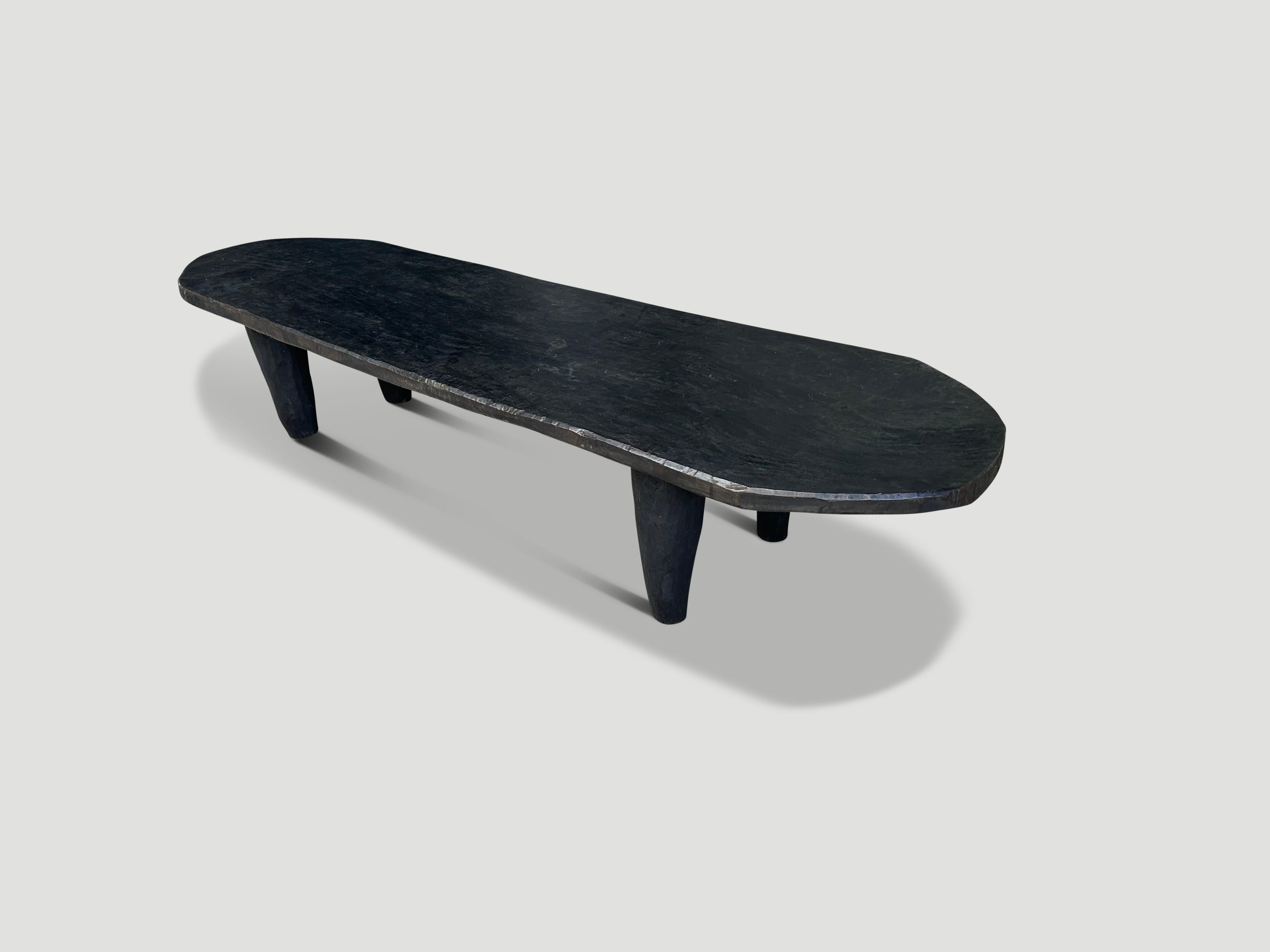 Tribal Andrianna Shamaris Antique African Mahogany Wood Coffee Table or Bench