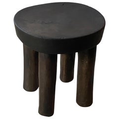 Andrianna Shamaris Antique African Mahogany Wood Stool or Side Table