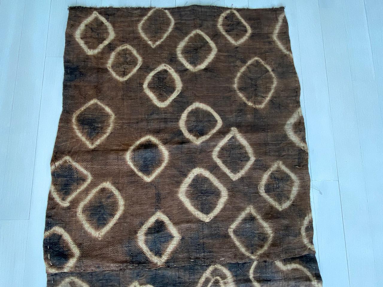 Tribal Andrianna Shamaris Antique African Raffia Textile