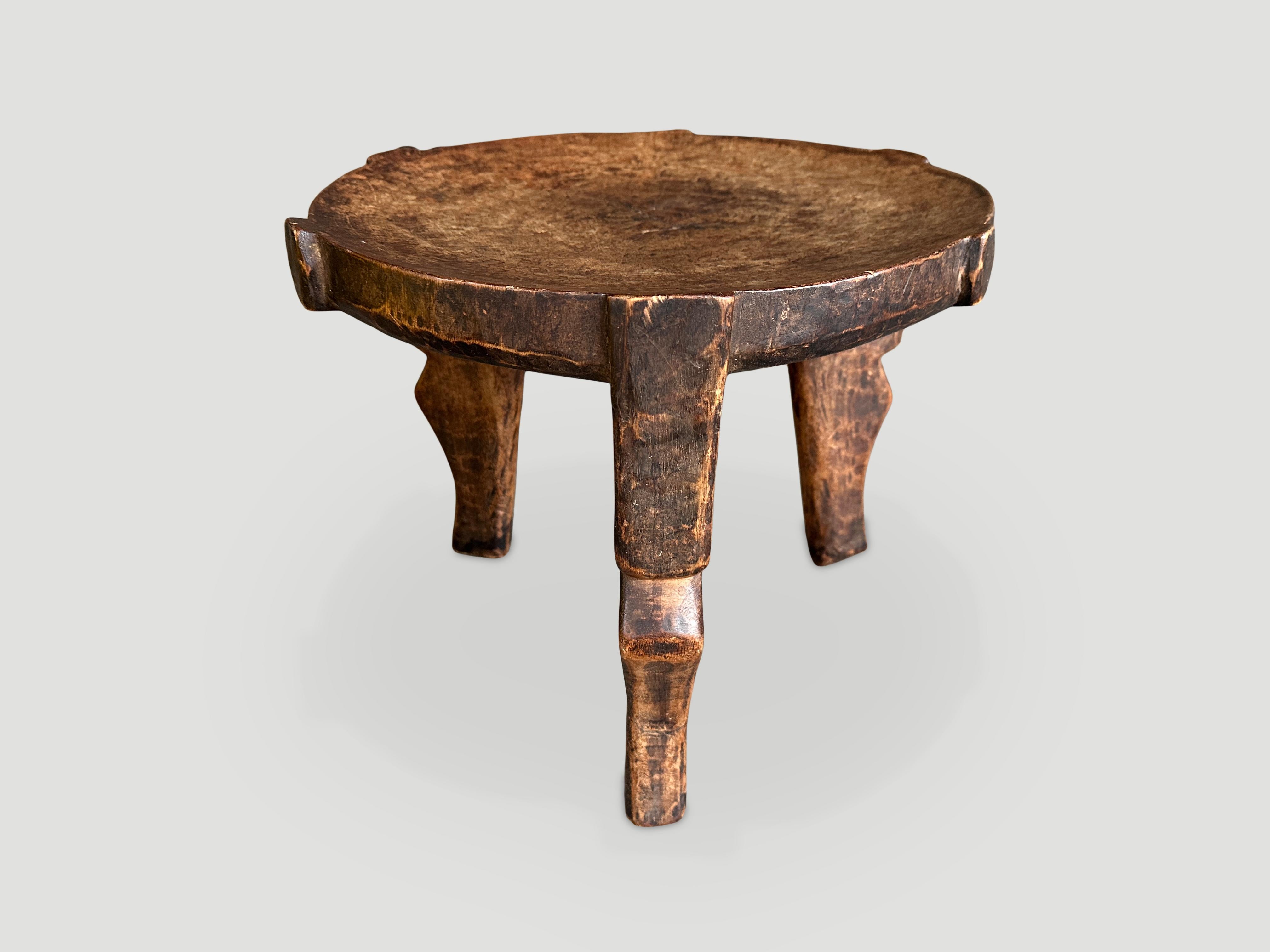 Tribal Andrianna Shamaris Antique African Side Table