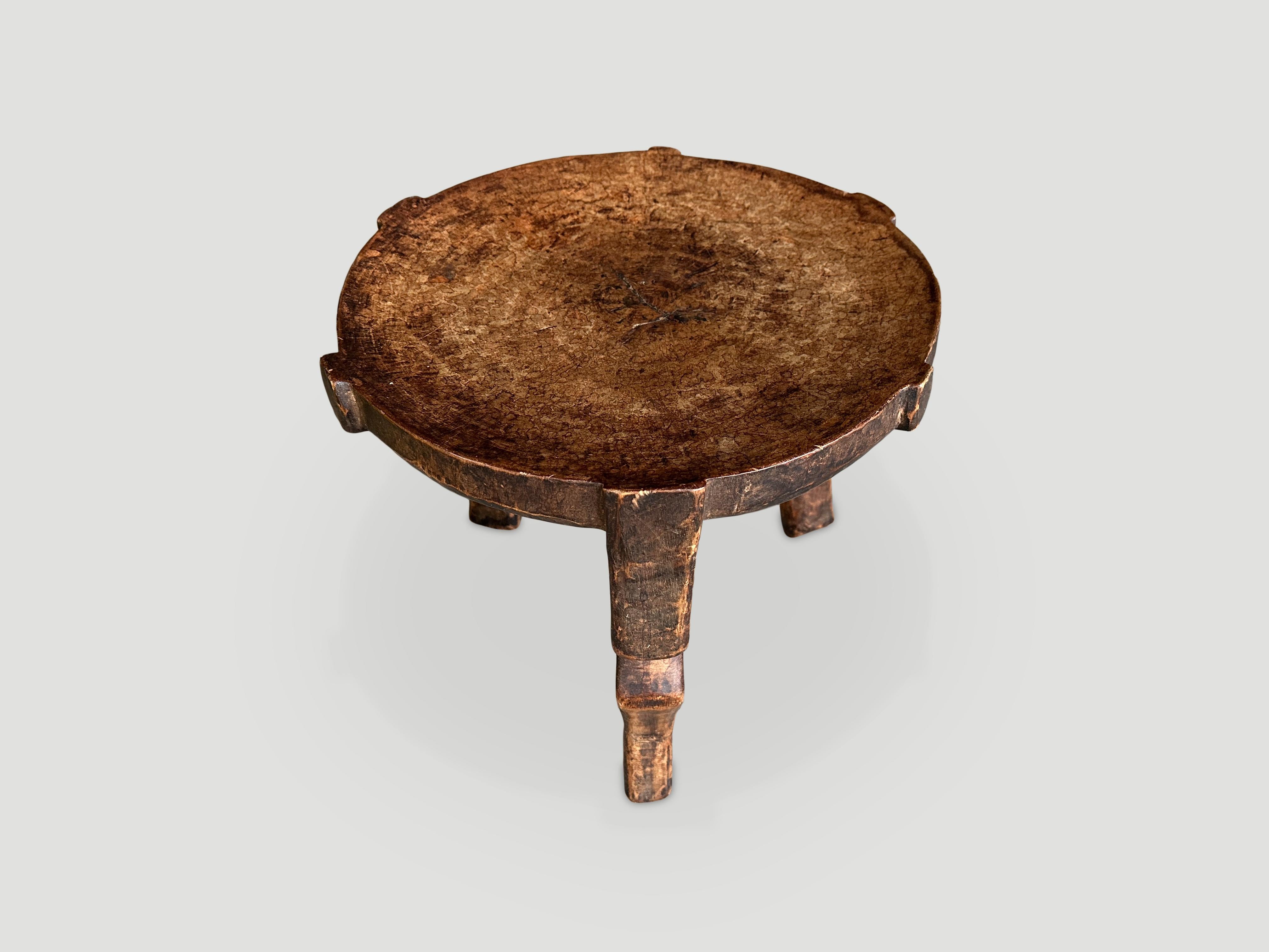 Tanzanian Andrianna Shamaris Antique African Side Table