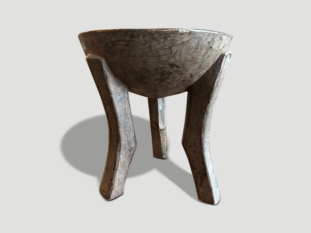 Andrianna Shamaris Antique African Side Table In Excellent Condition In New York, NY