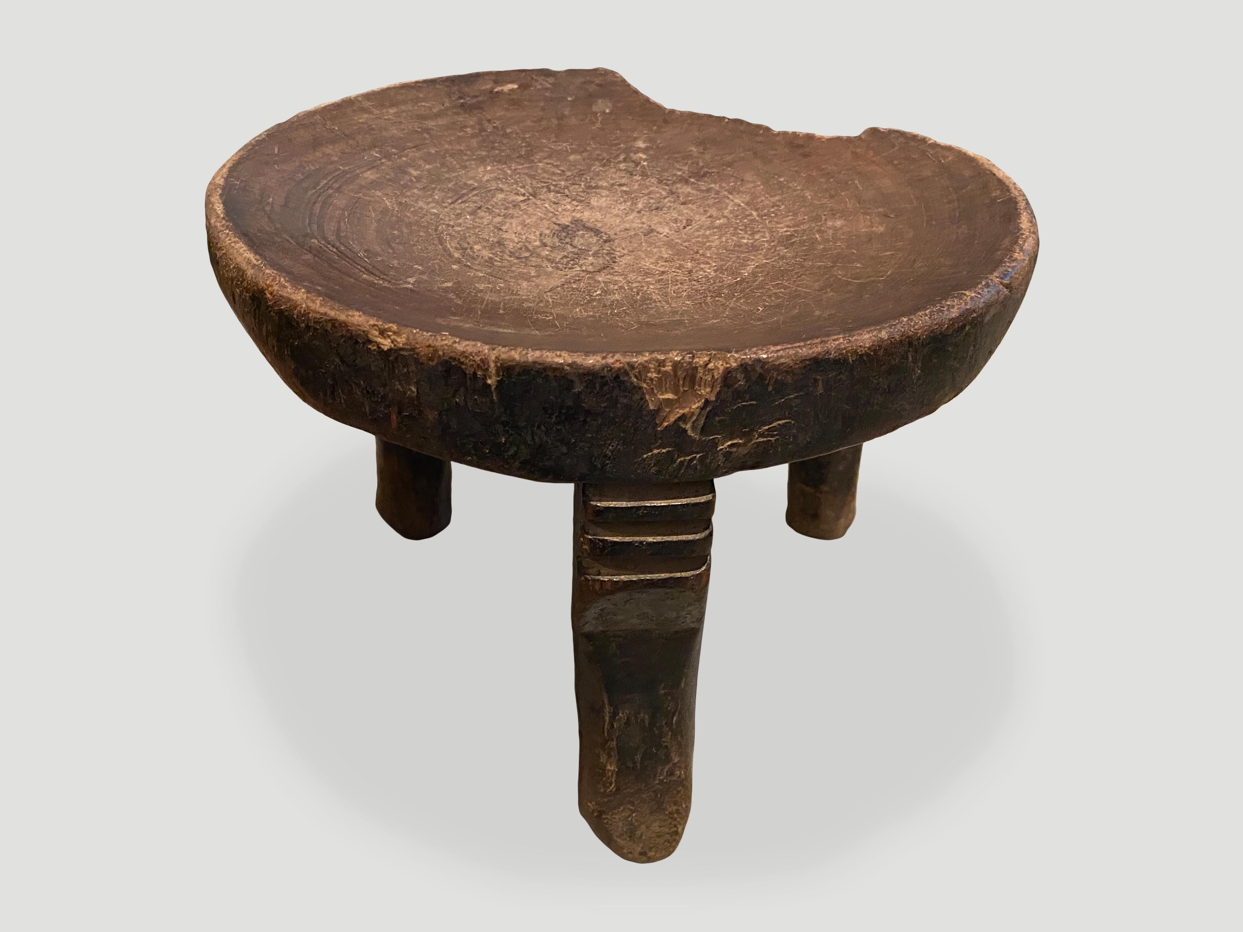 19th Century Andrianna Shamaris Antique African Side Table For Sale
