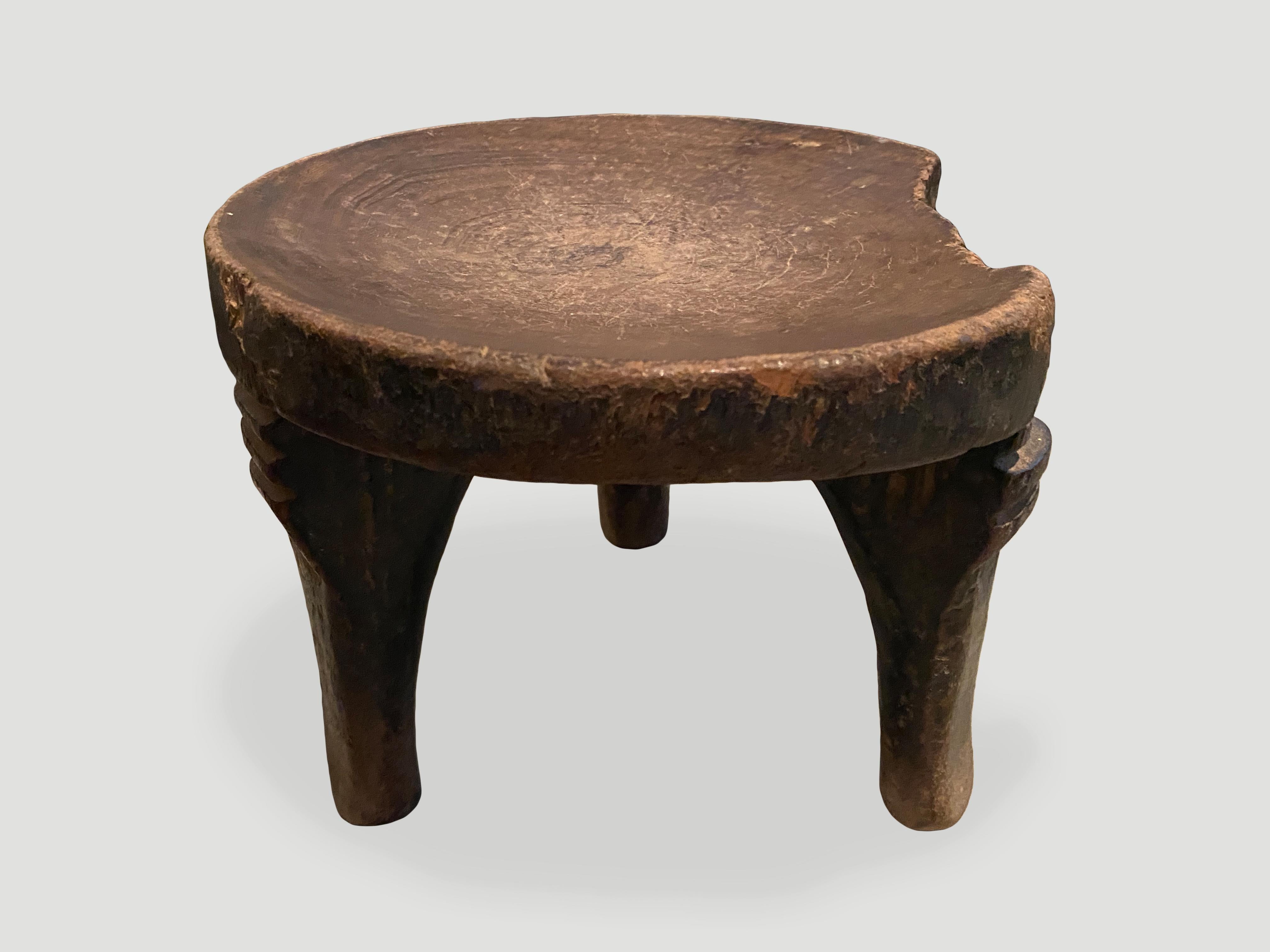 Andrianna Shamaris Antique African Side Table For Sale 1