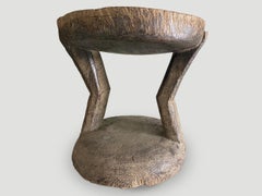 Andrianna Shamaris Antique African Side Table or Stool