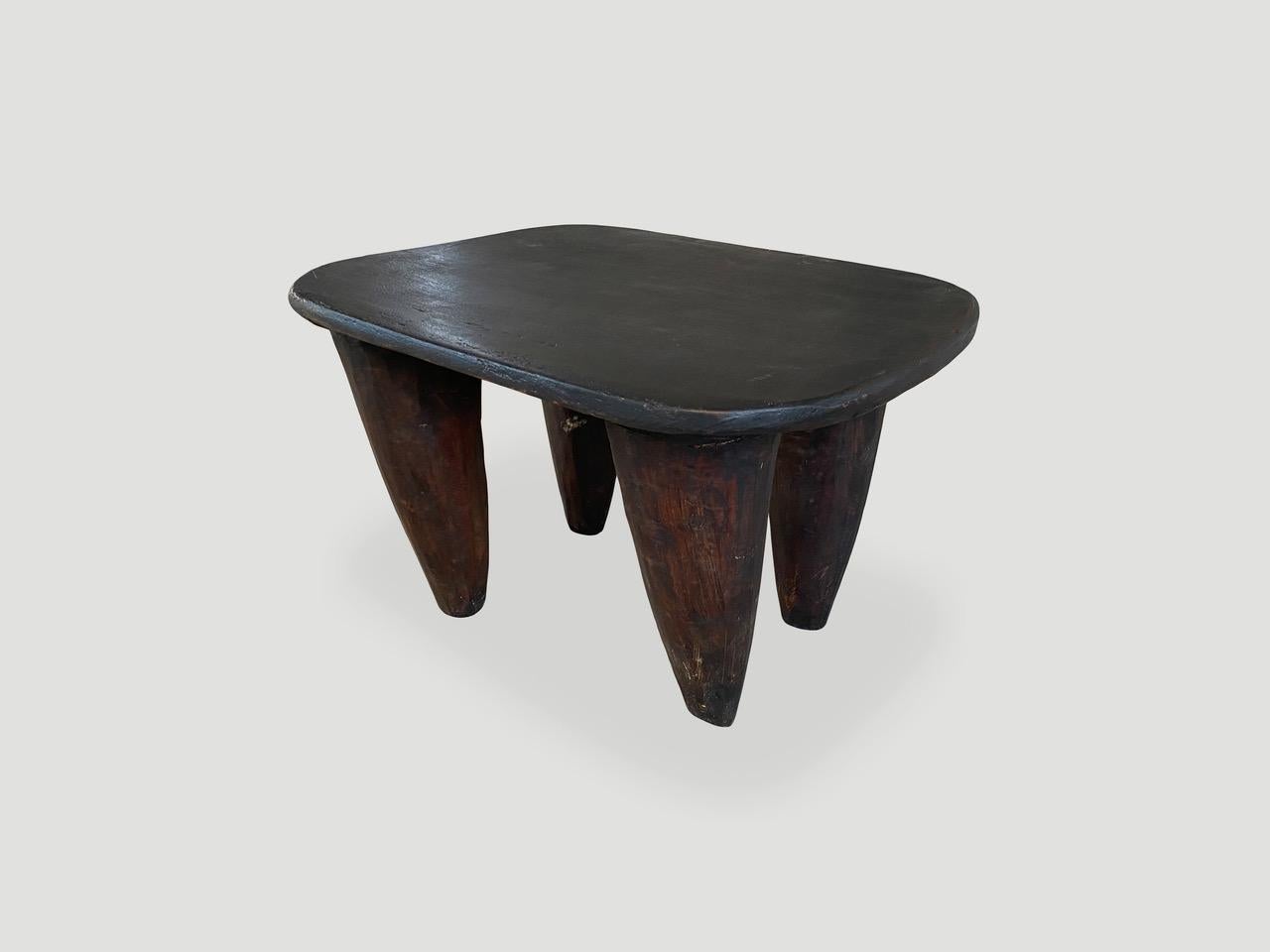 Ivorian Andrianna Shamaris Antique African Side Table or Stool