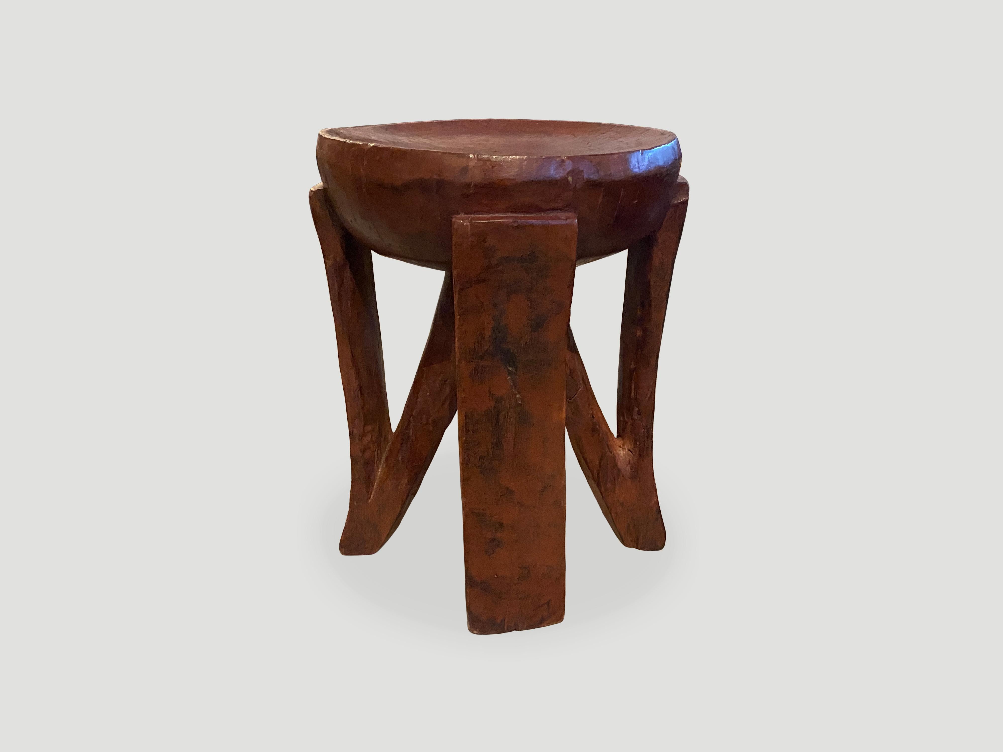 Andrianna Shamaris Antique African Side Table or Stool In Excellent Condition In New York, NY