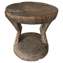 Andrianna Shamaris Antique African Side Table or Stool