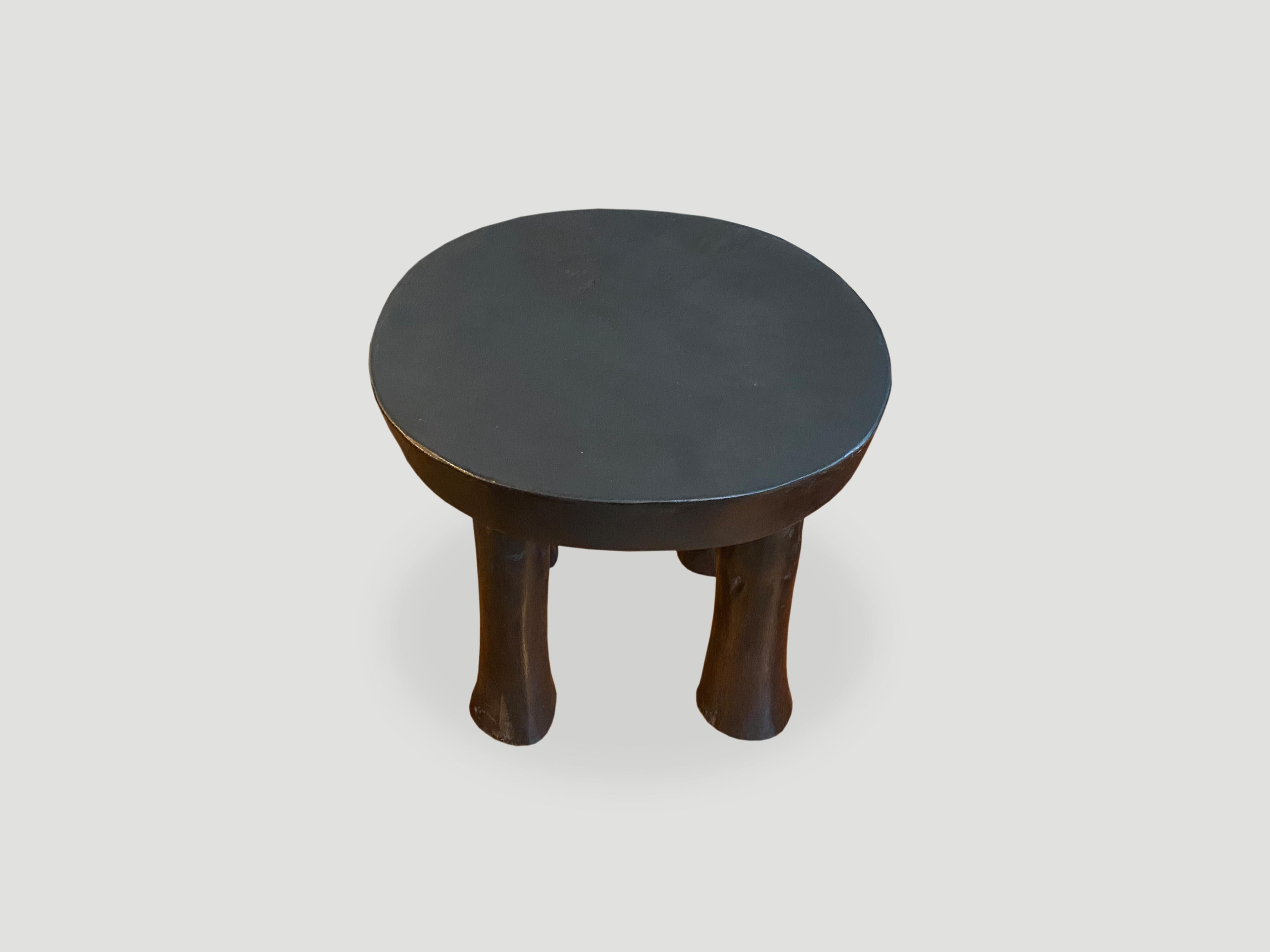 Andrianna Shamaris Antique African Stool or Side Table In Good Condition In New York, NY