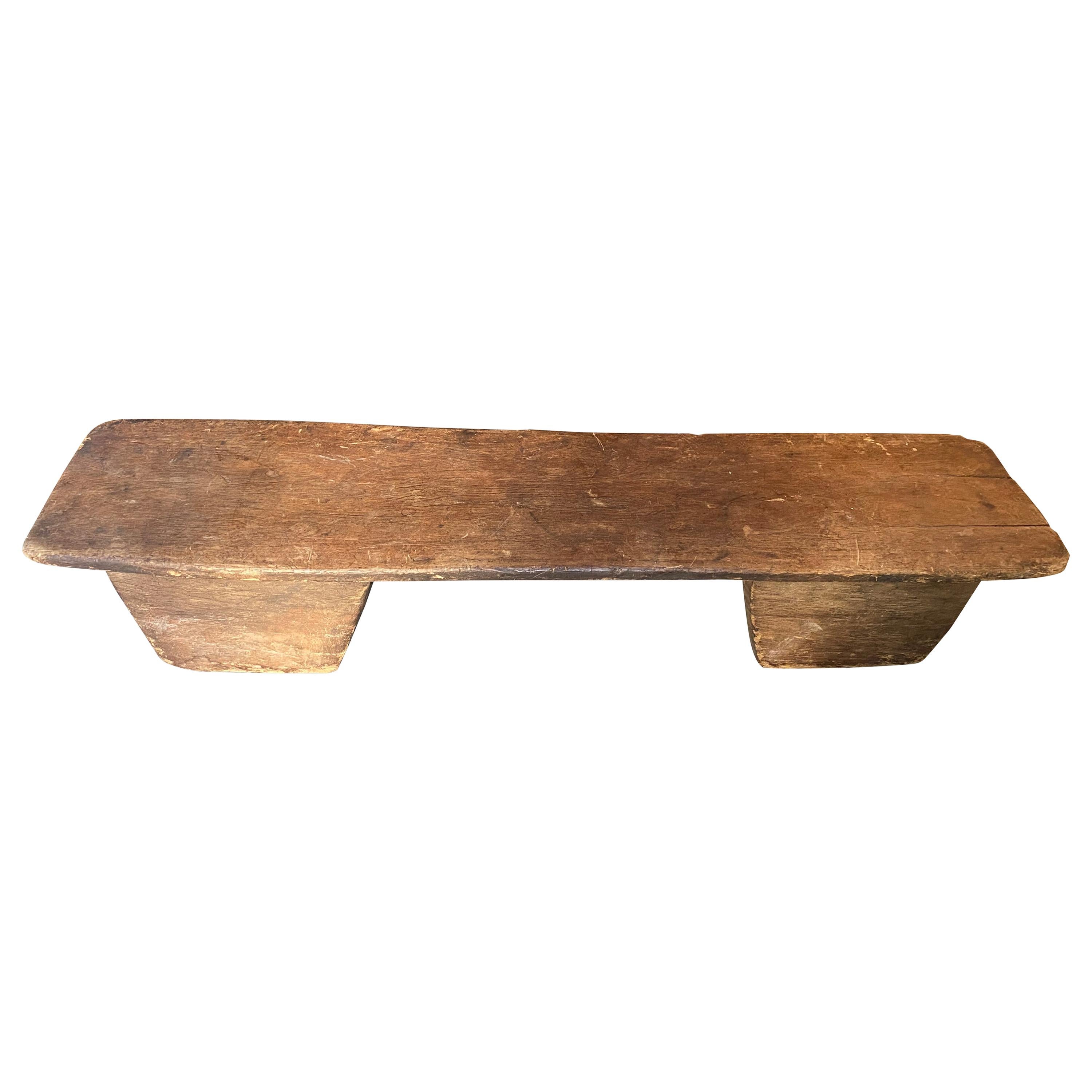 Andrianna Shamaris Antique African Wabi Sabi Wood Bench or Coffee Table