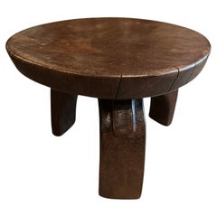 Andrianna Shamaris Antique African Wood Side Table