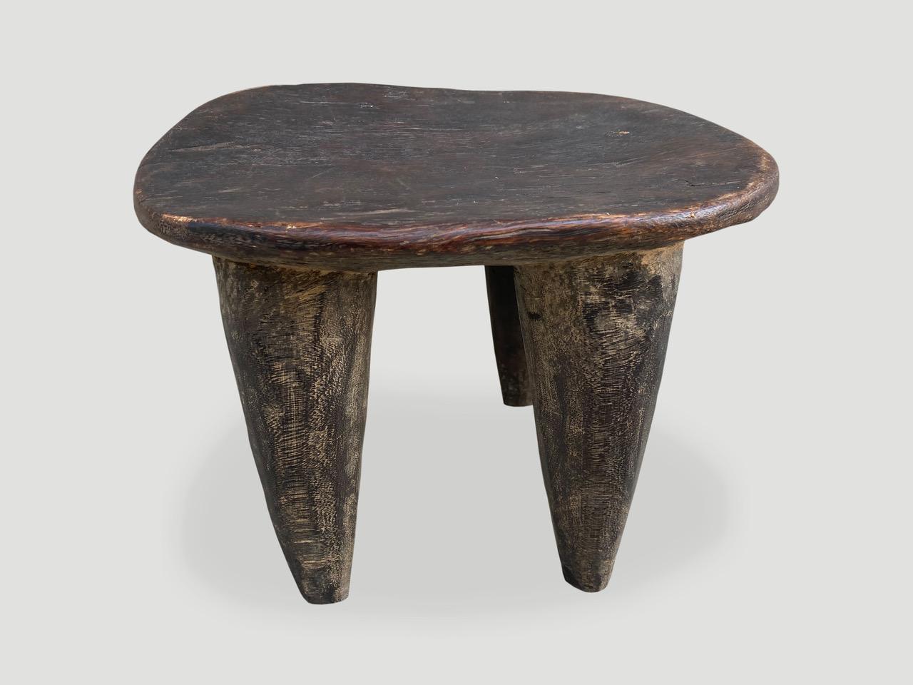 Tribal Antique African Wood Stool or Low Side Table