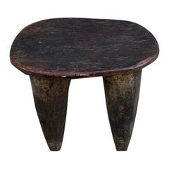 Antique African Wood Stool or Low Side Table