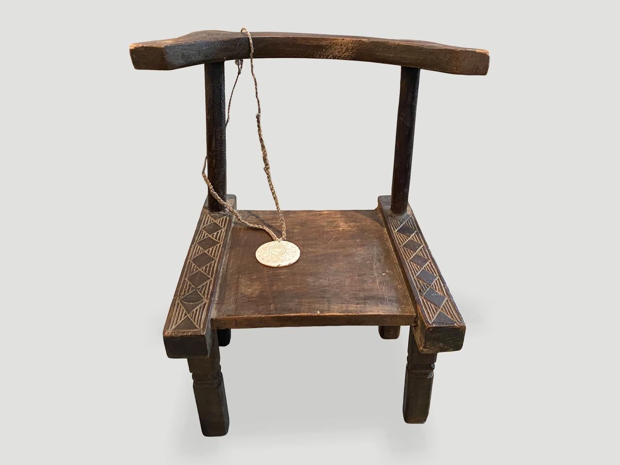 Antique African Wooden Chair or Side Table For Sale 2