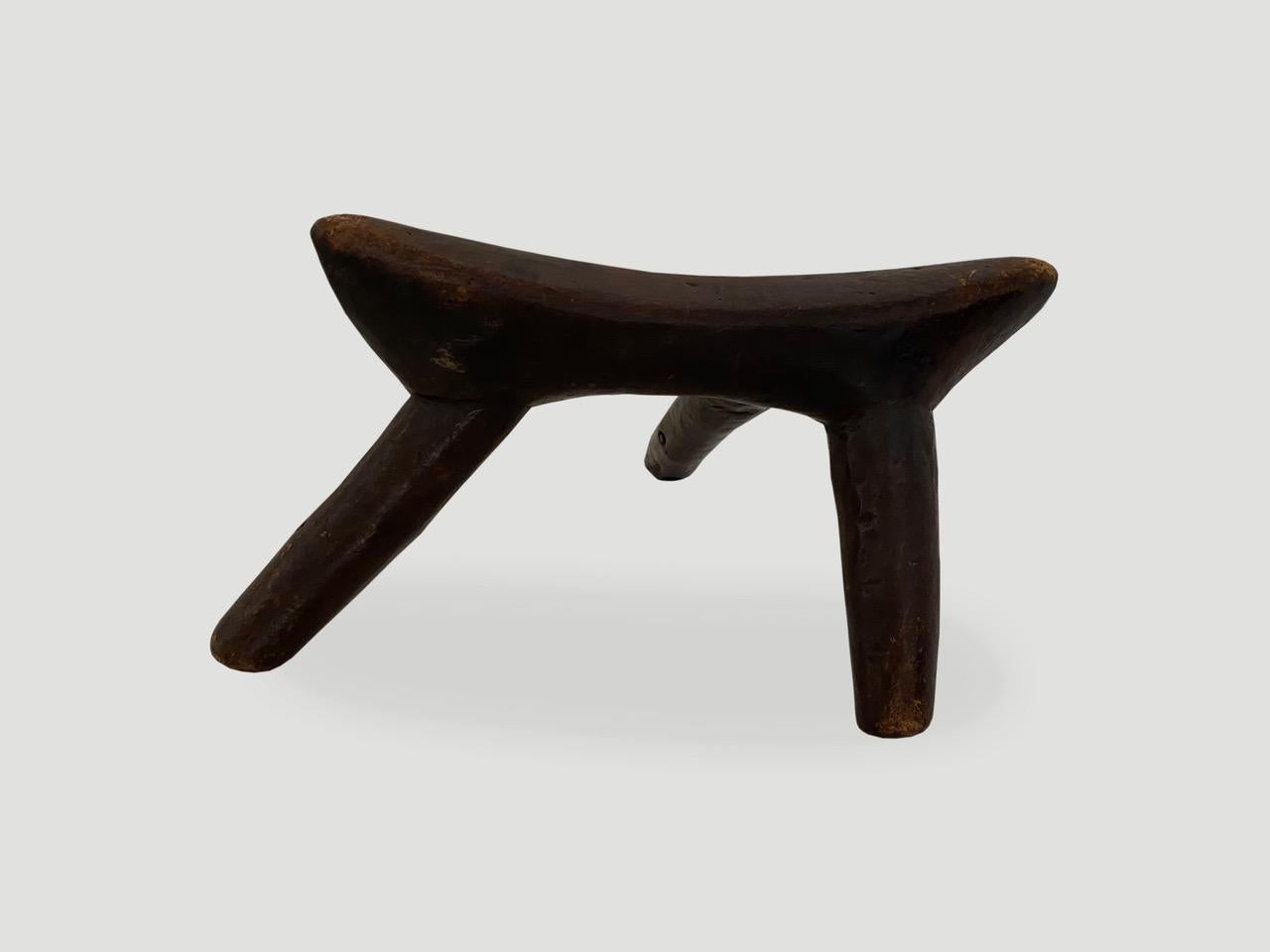 Andrianna Shamaris Antique African Wooden Head Rest In Excellent Condition For Sale In New York, NY