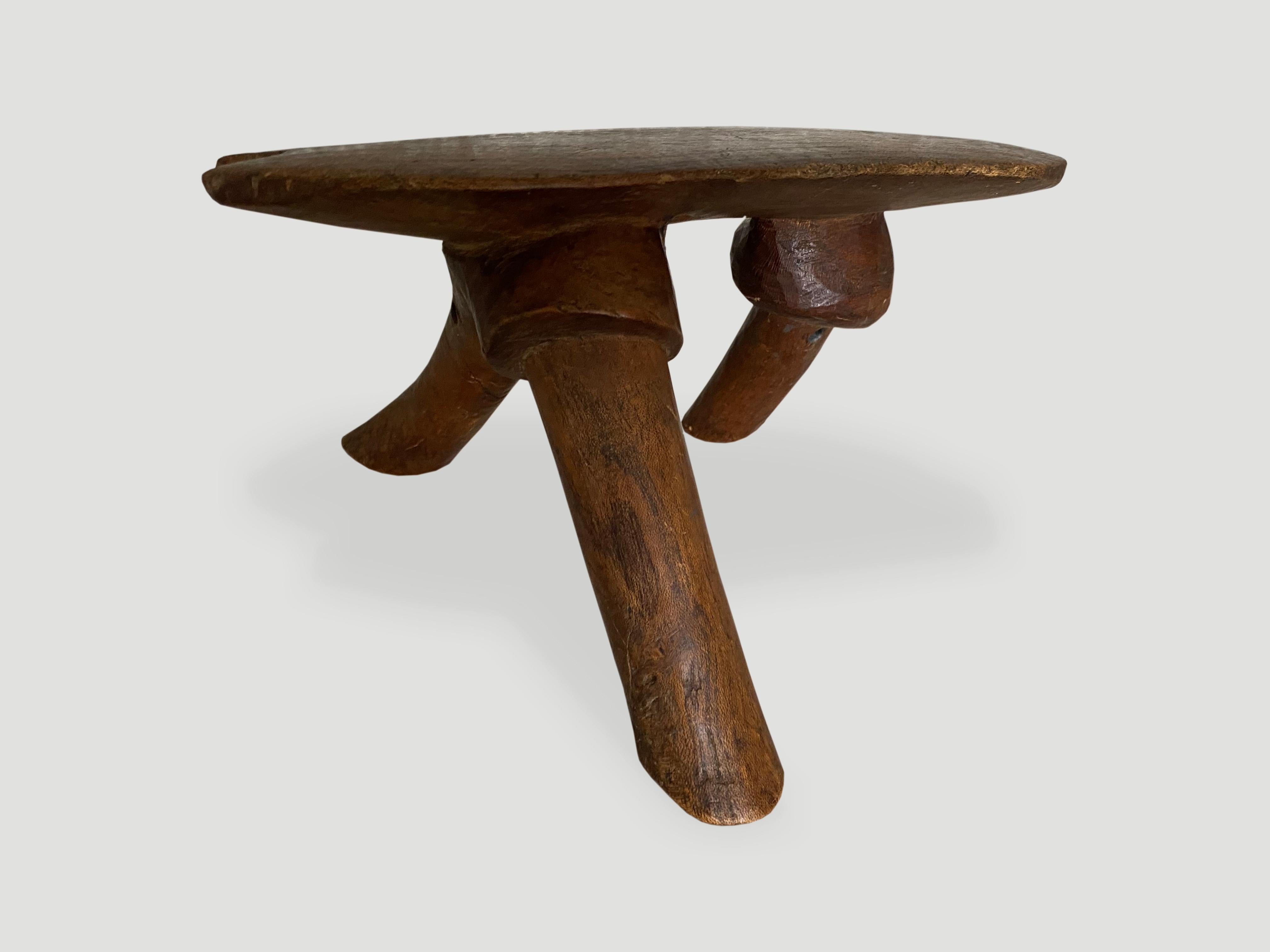 Andrianna Shamaris Antique African Wooden Head Rest or Stool In Excellent Condition For Sale In New York, NY
