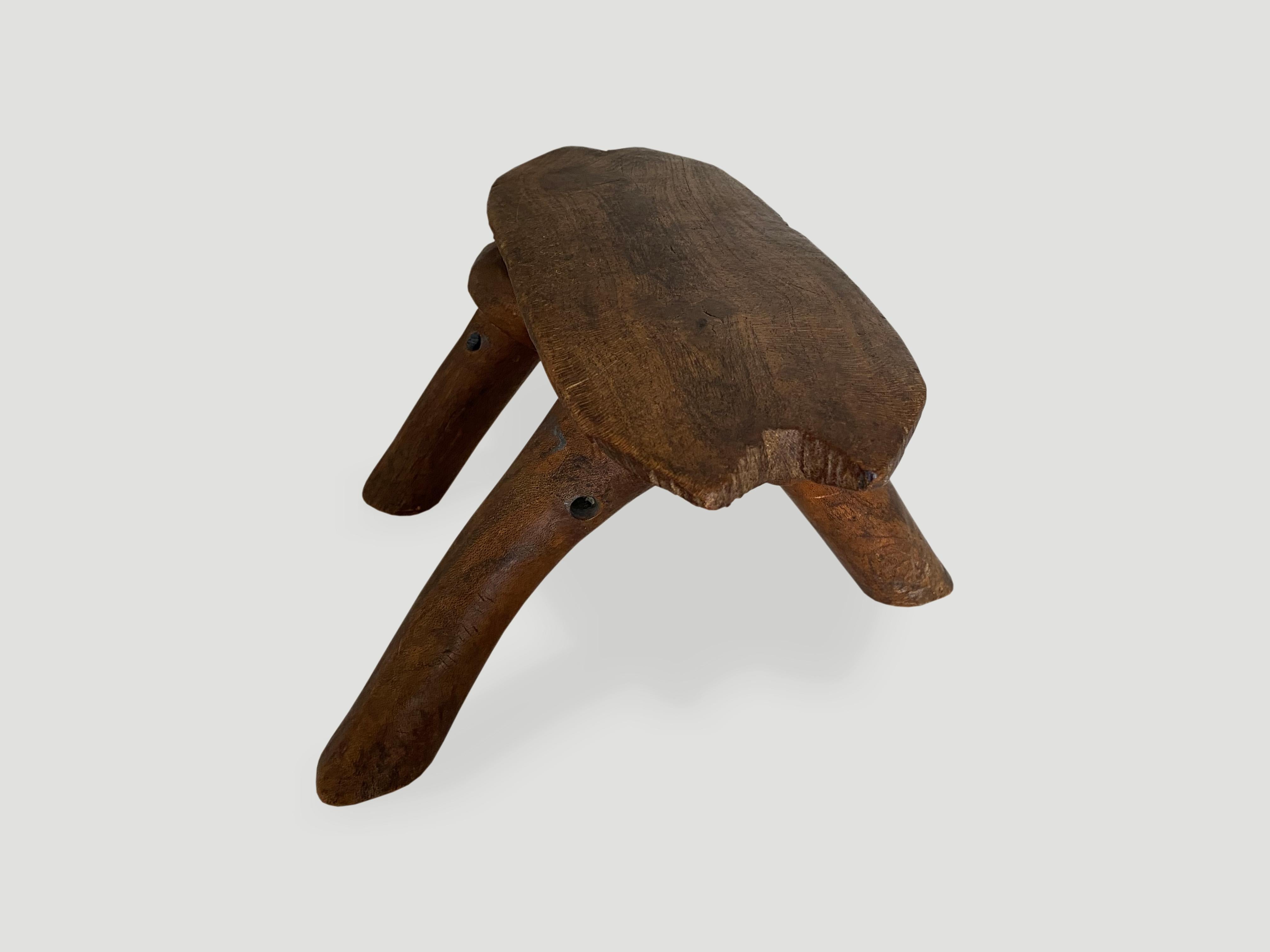 Andrianna Shamaris Antique African Wooden Head Rest or Stool For Sale 1
