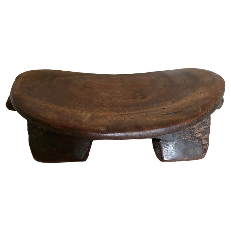 Andrianna Shamaris Antique African Wooden Stool For Sale