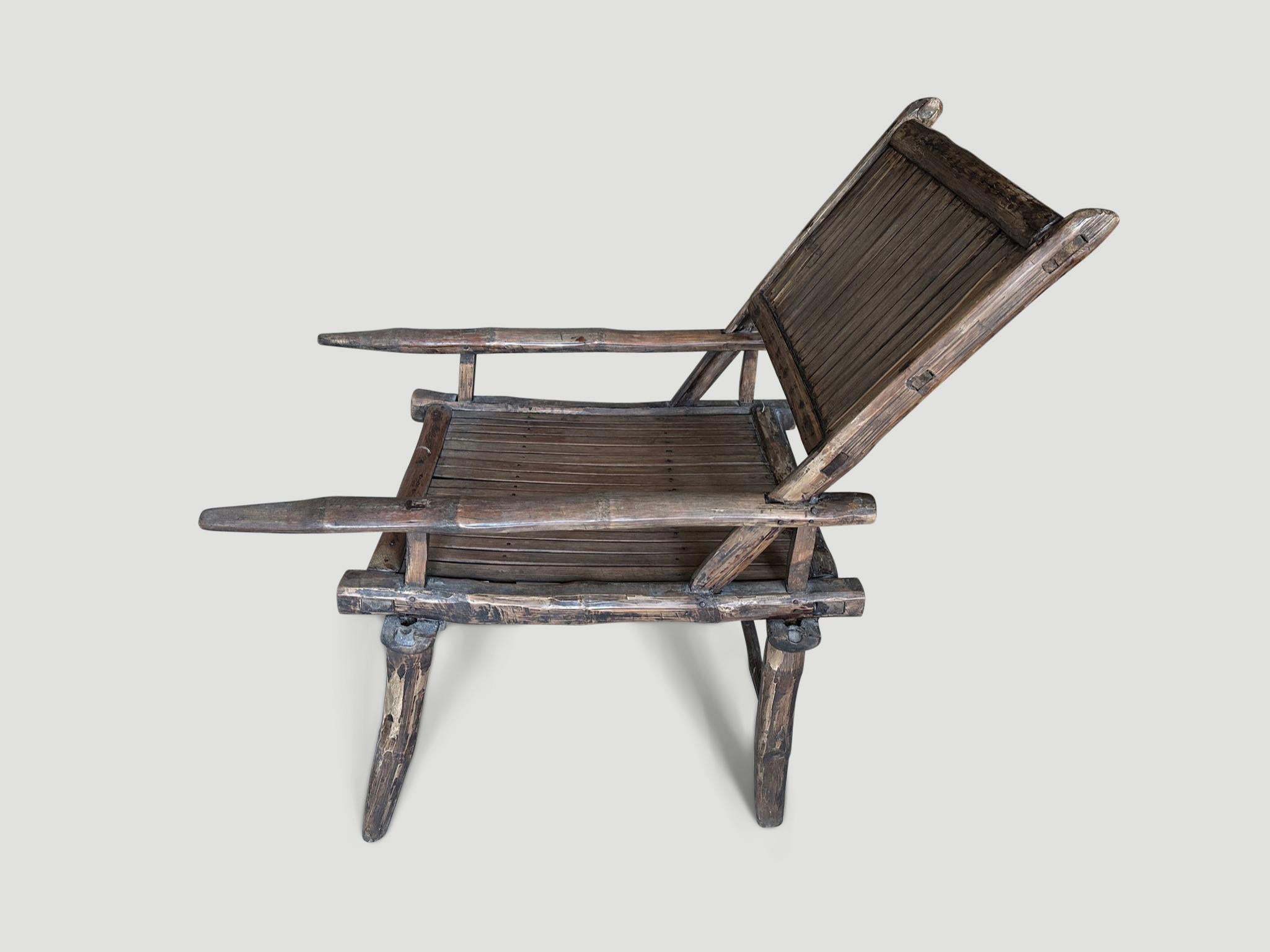 Andrianna Shamaris Antique Bamboo Chair In Excellent Condition For Sale In New York, NY