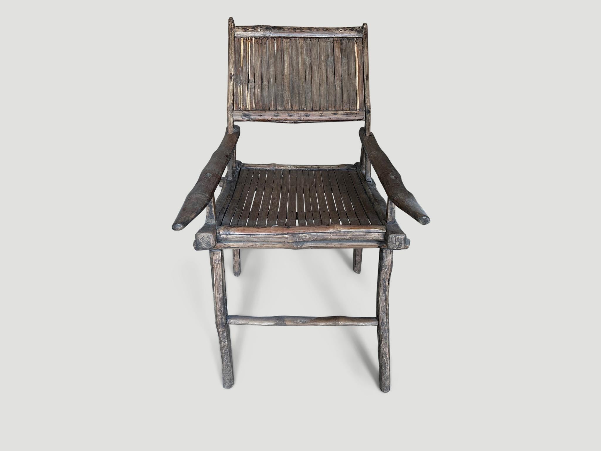 Mid-20th Century Andrianna Shamaris Antique Bamboo Chair For Sale