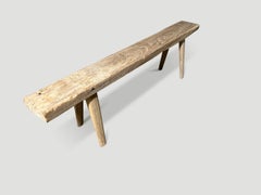 Andrianna Shamaris Bleached Teak Wood Bench