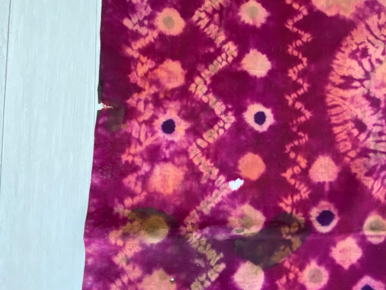 Andrianna Shamaris Antique Burnt Orange and Purple Silk Textile 1