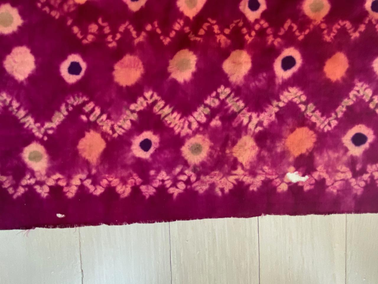Andrianna Shamaris Antique Burnt Orange and Purple Silk Textile 2