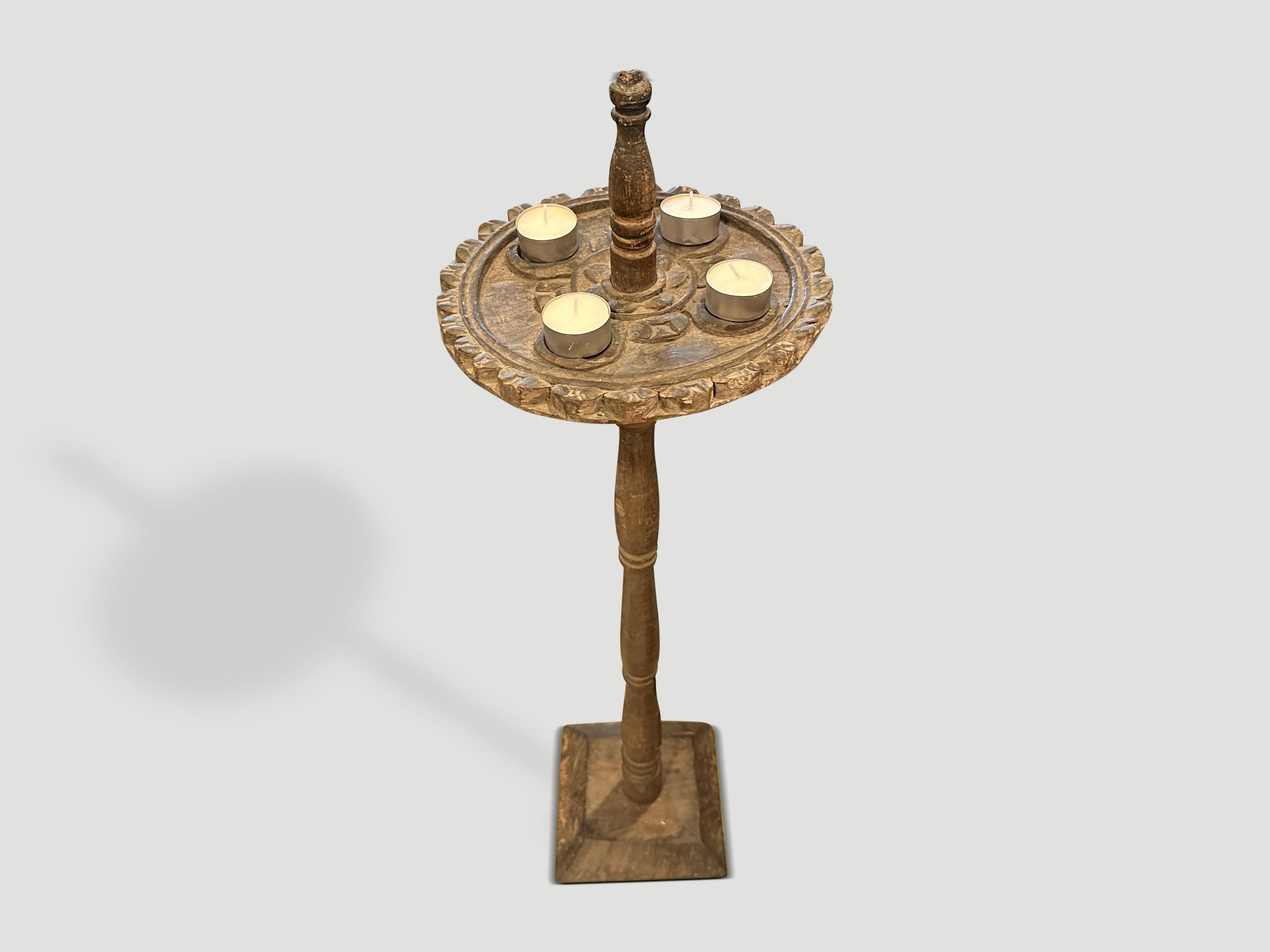 Andrianna Shamaris Antique Candle Holder In Good Condition For Sale In New York, NY