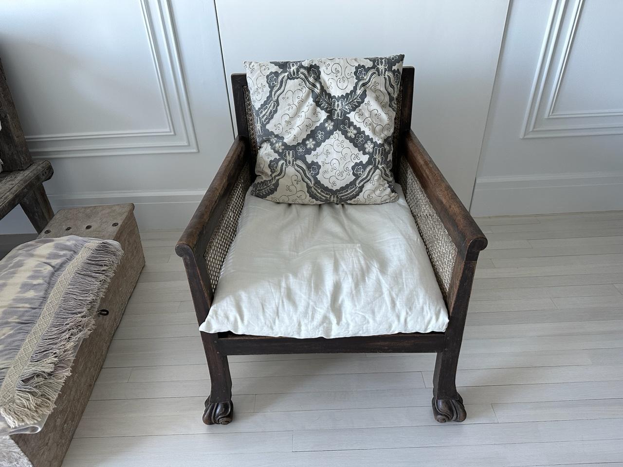 Andrianna Shamaris Antique Colonial Low Chair For Sale 1