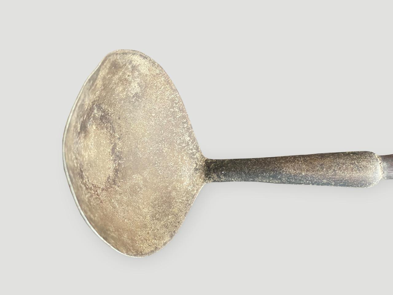 Andrianna Shamaris Antique Hand Antique Wooden Ladle In Good Condition For Sale In New York, NY