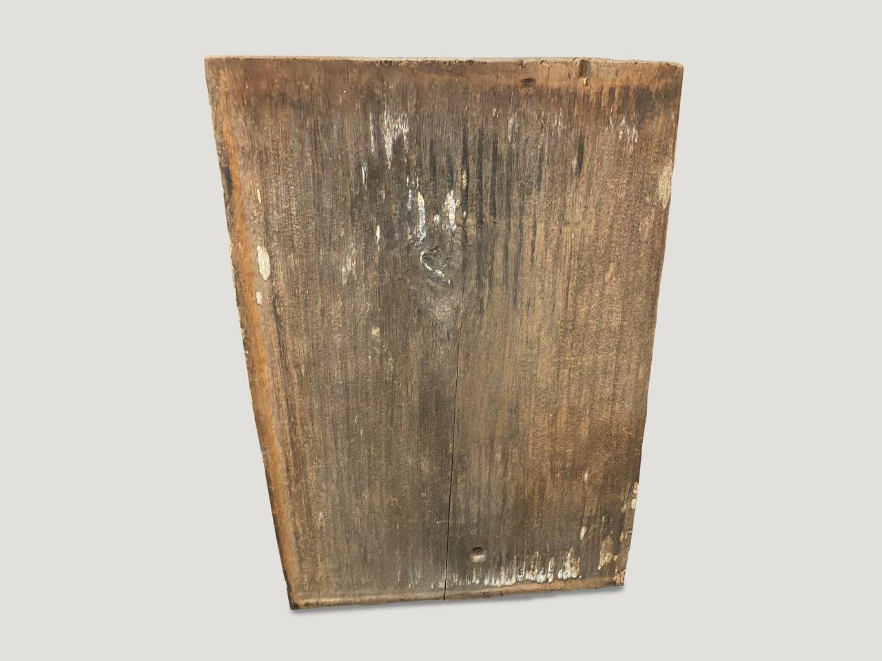 Antique hand carved architectural panel from Toraja. This carving symbolizes the protection of the home. Originally used as an exterior panel. Great art piece.

This antique panel was sourced in the spirit of wabi-sabi, a Japanese philosophy that