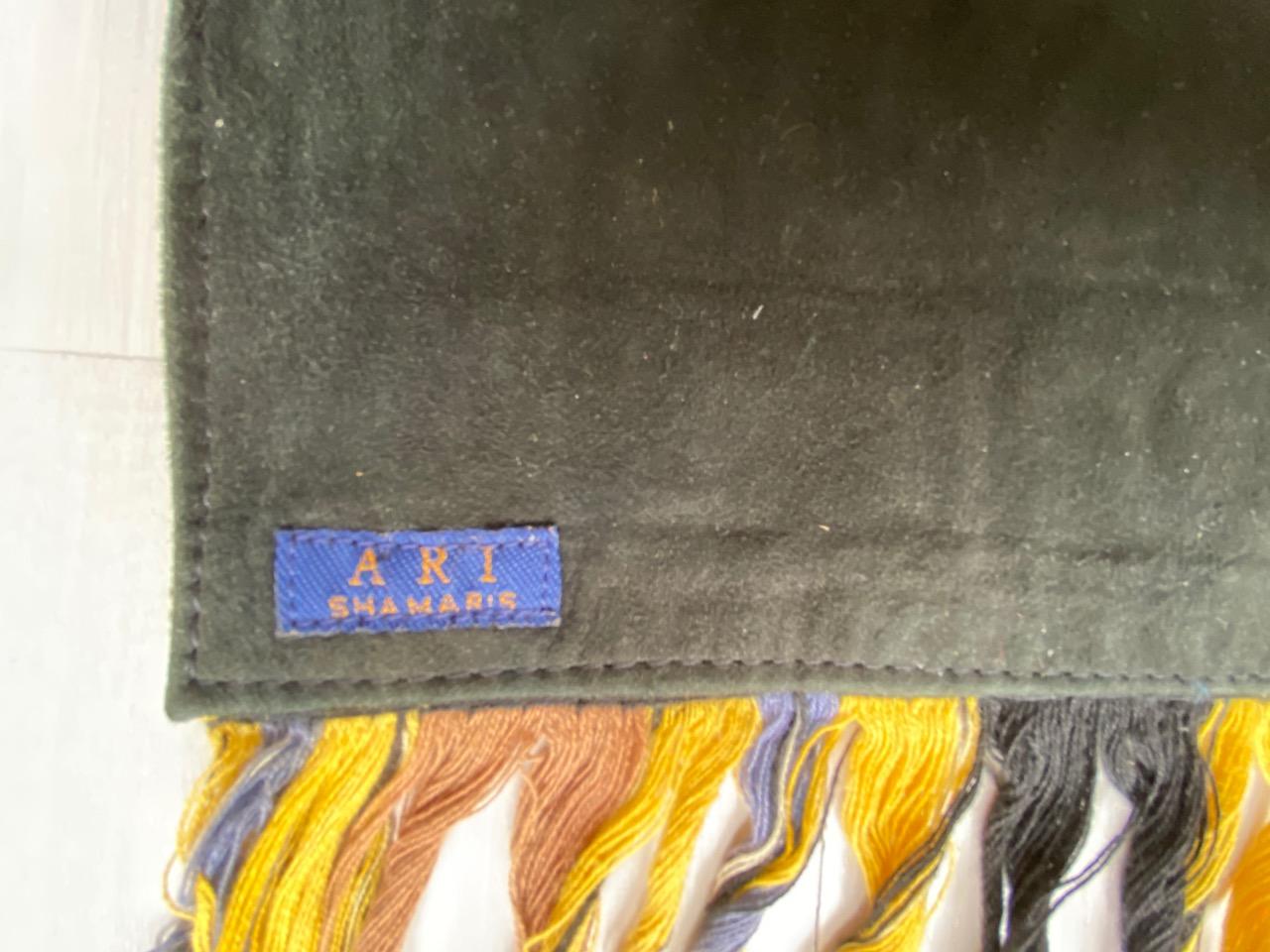 Andrianna Shamaris Antique Ikat Backed in Suede In Excellent Condition For Sale In New York, NY