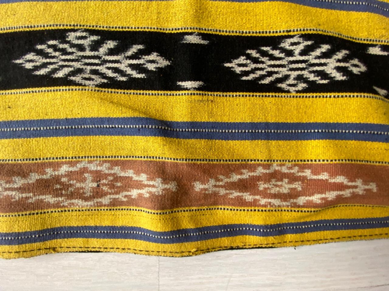 Andrianna Shamaris Antique Ikat Backed in Suede For Sale 1