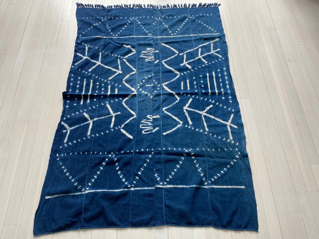 African Mali indigo textile circa 1950. Handwoven, vegetable dyed cotton. We only select the best.

This soft textile was sourced in the spirit of Wabi-Sabi, a Japanese philosophy that beauty can be found in imperfection and impermanence. It is a