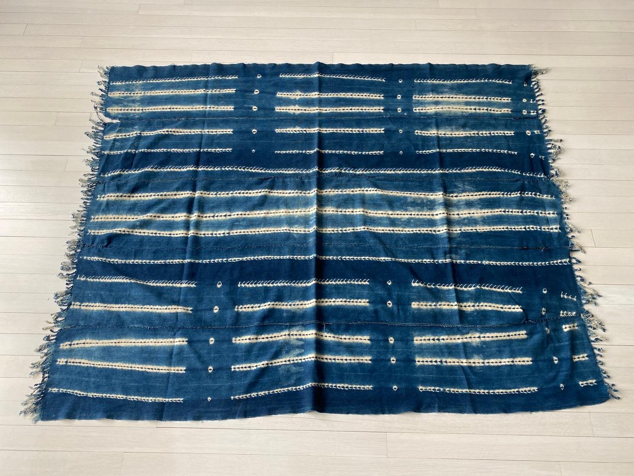 African Antique Indigo Mali Textile For Sale