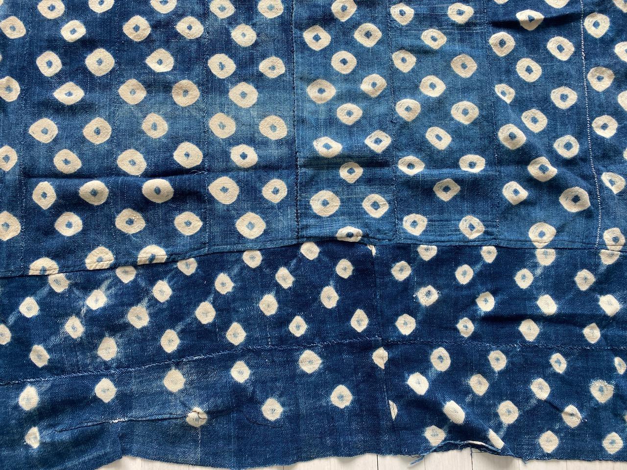 20th Century Andrianna Shamaris Antique Indigo Mali Textile For Sale