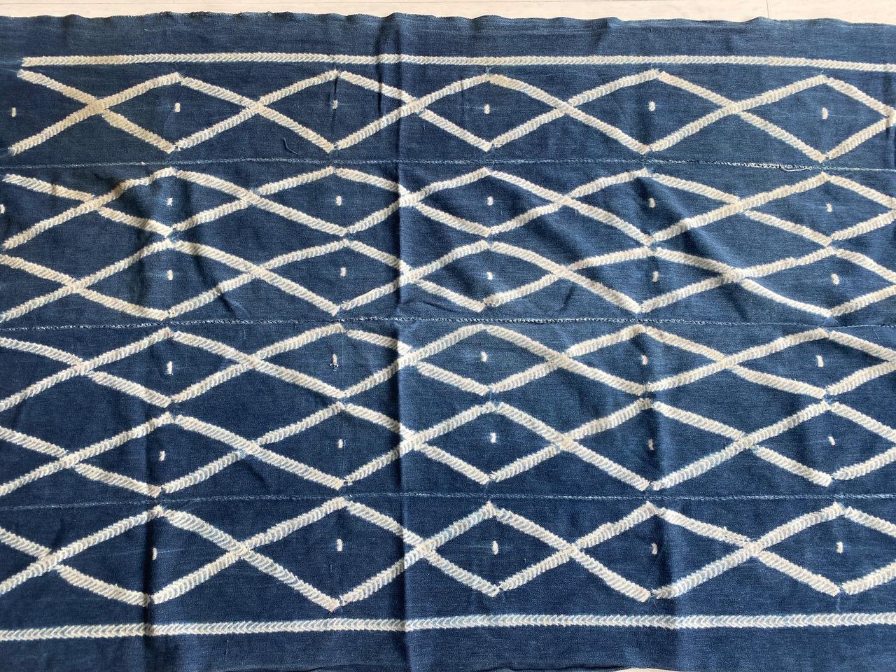 20ième siècle Andrianna Shamaris - Textile ancien indigo Mali en vente