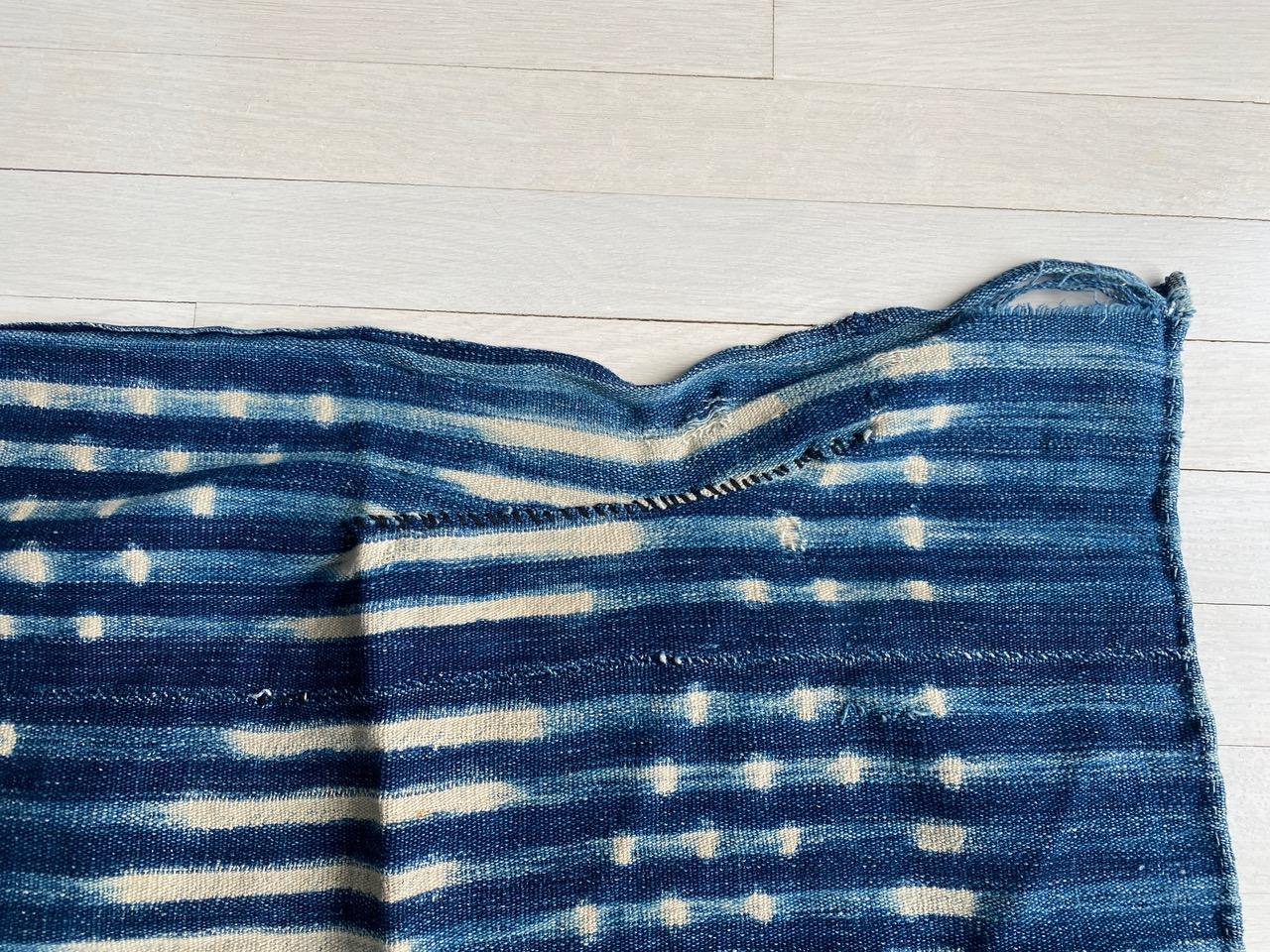 Andrianna Shamaris Antique Indigo Mali Textile For Sale 1