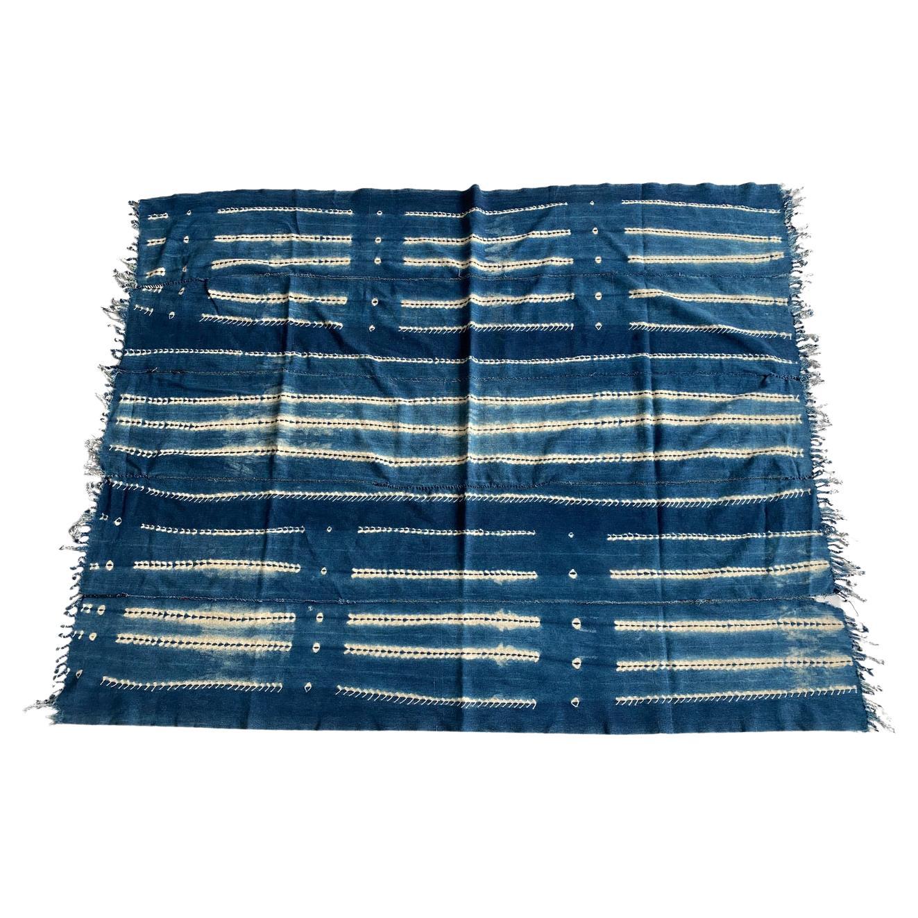 Andrianna Shamaris Antique Indigo Mali Textile For Sale