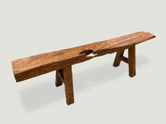 Andrianna Shamaris Antique Log Bench