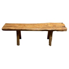 Andrianna Shamaris Teak Wood Log Style Bench